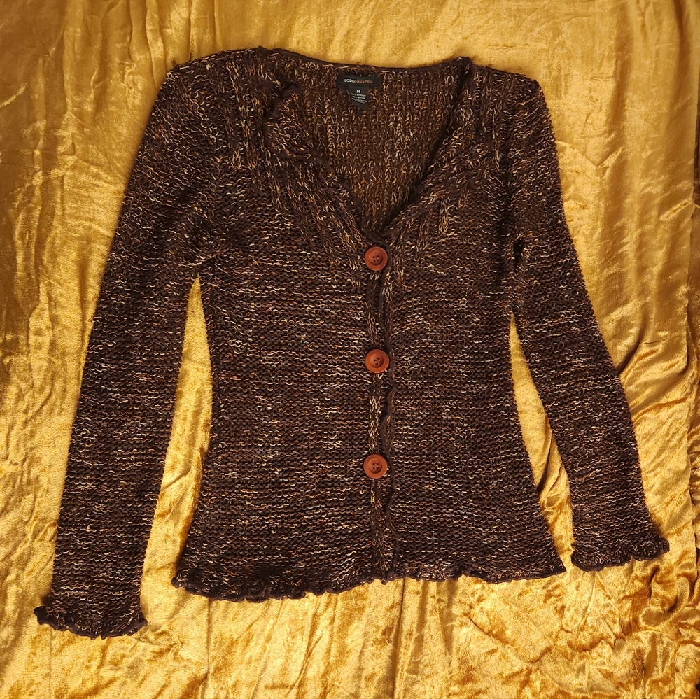 BCBGMAXAZRIA Longsleeve Brown Button Up Cardigan